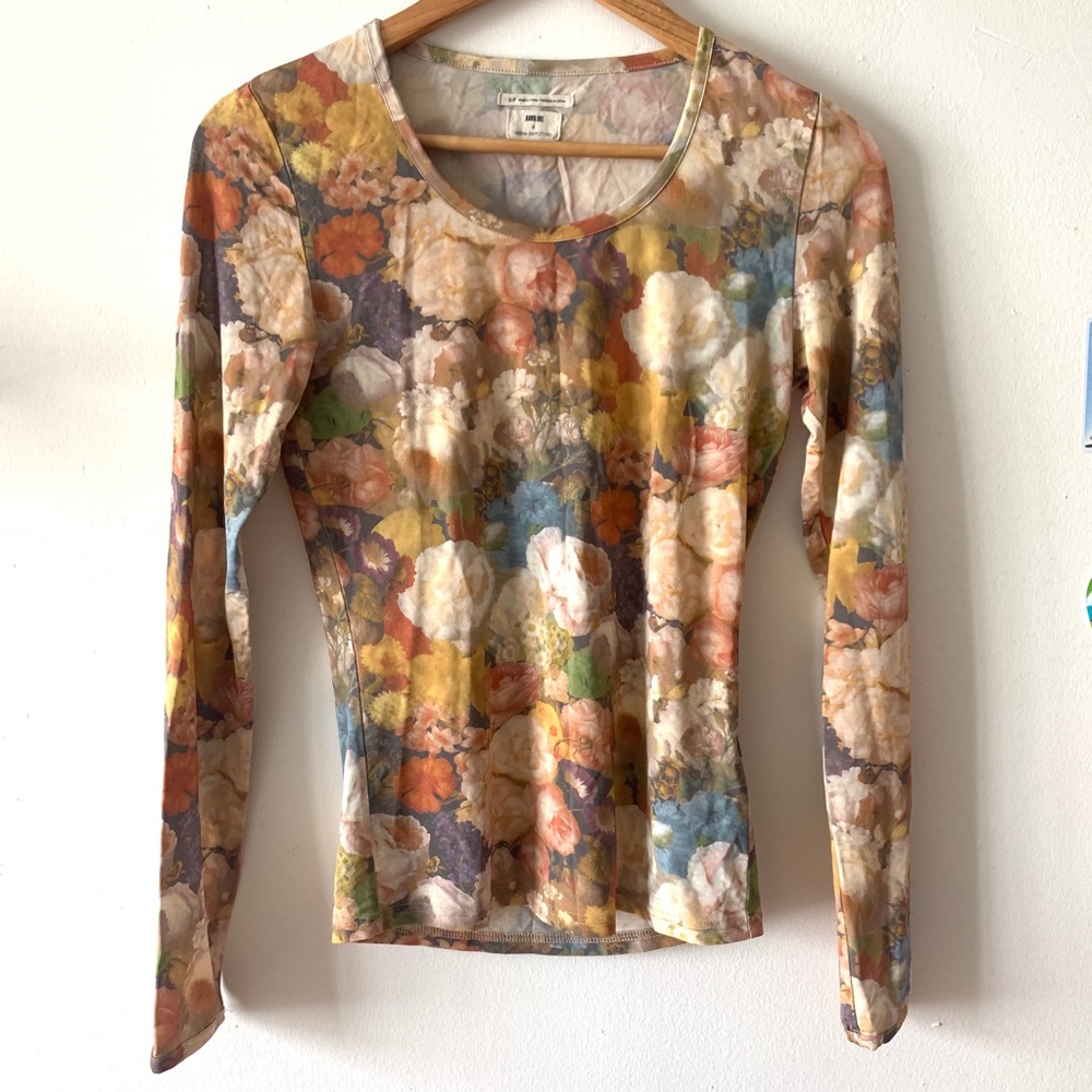 Anna Sui Floral Printed Viscose Jersey top